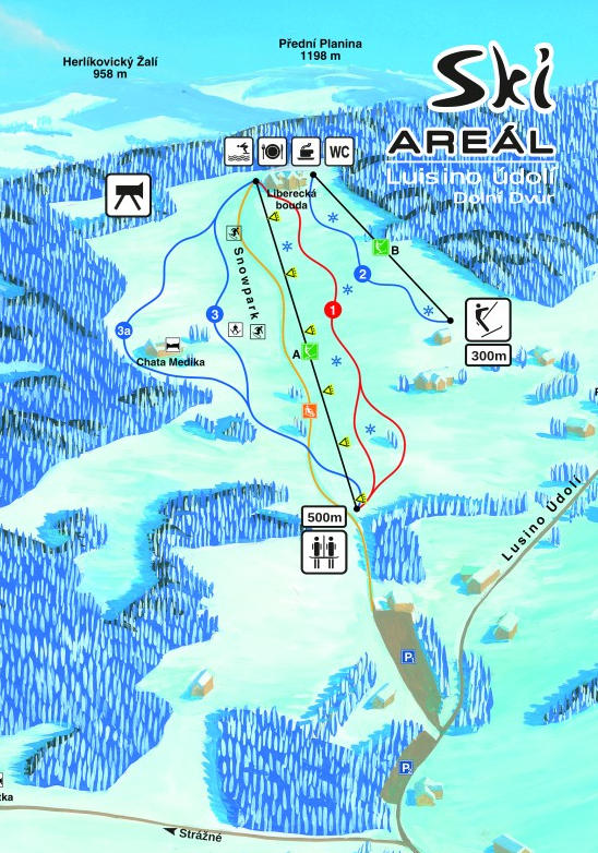 LIBERECKÁ BOUDA - mapa Krkonoš